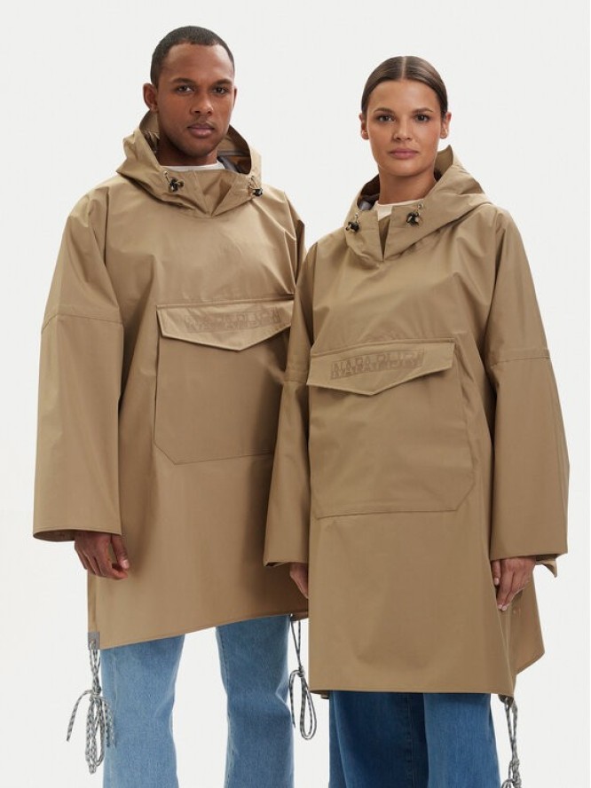 Napapijri Kurtka przeciwdeszczowa A-Raincape L NP0A4H4DN2D1 Beżowy Oversize