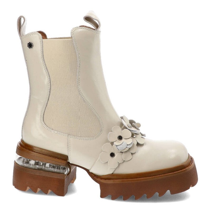 Białe Botki Tuffoni Stylowe Buty Damskie