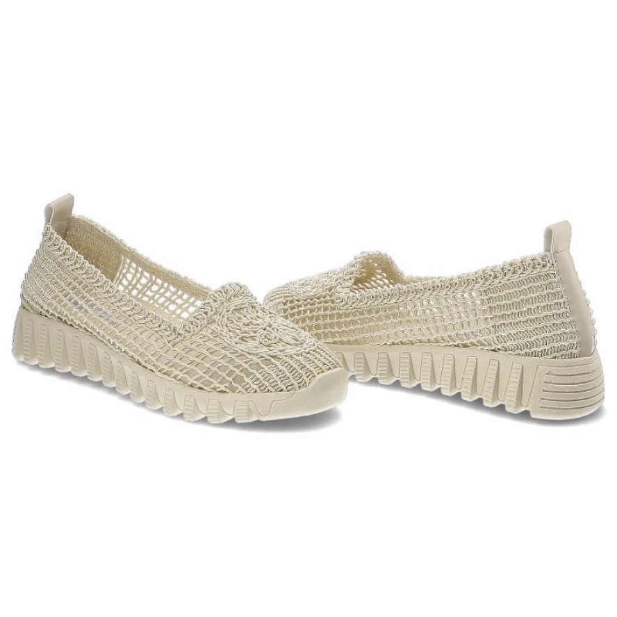 Beżowe Półbuty New Performance Damskie Wygodne Obuwie