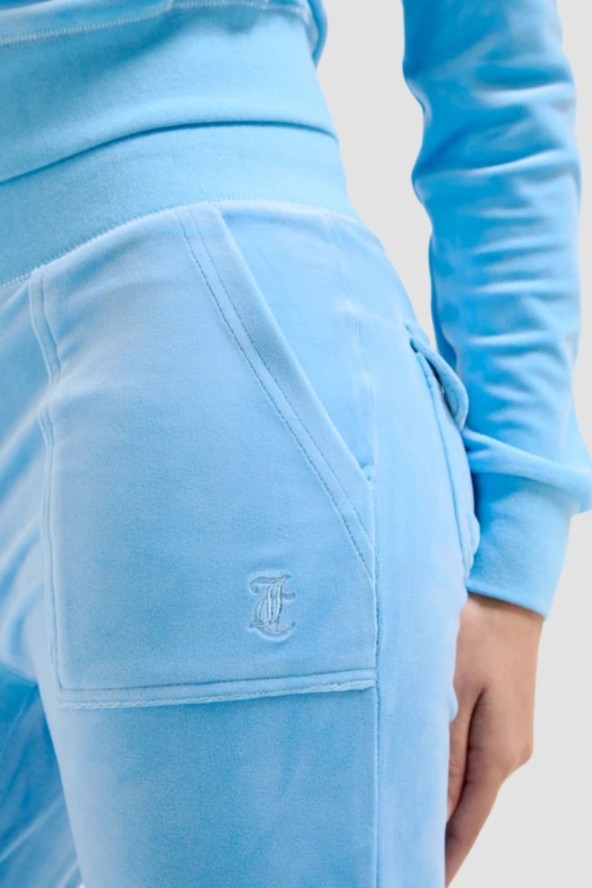 JUICY COUTURE Błękitne damskie spodnie dresowe Del Ray Pocketed Pant, Rozmiar XS