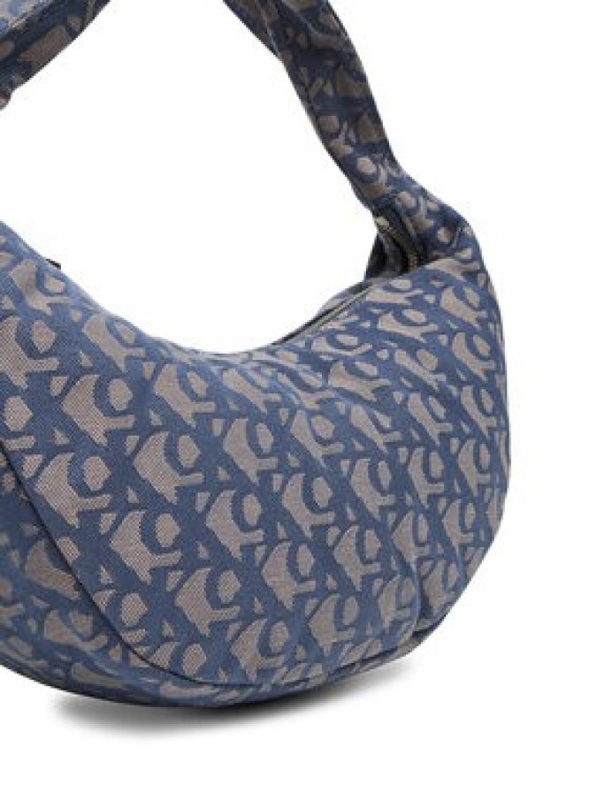 Calvin Klein Torebka Ckj Monogram Pinched Medium Shou LV04F3206G Niebieski