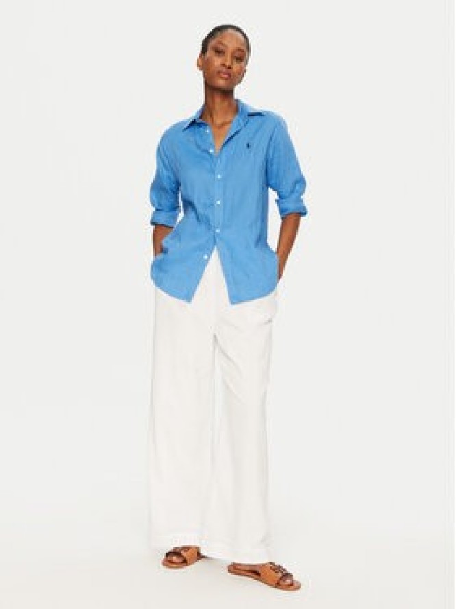 Seafolly Spodnie materiałowe Crinkle 55430-PA Biały Regular Fit