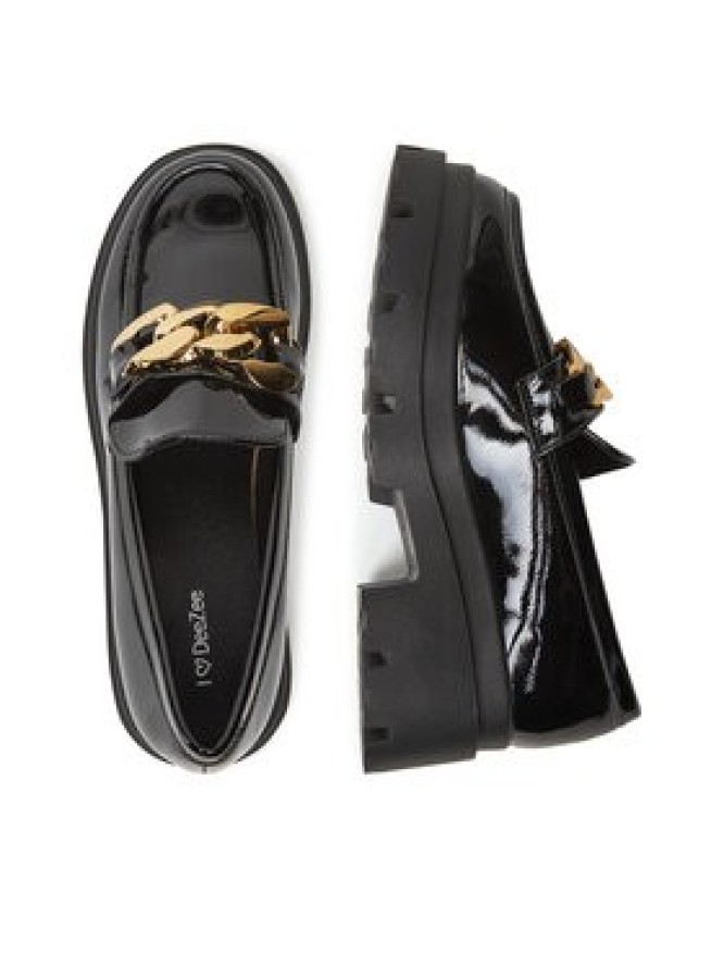 DeeZee Loafersy 8-409-1 Czarny