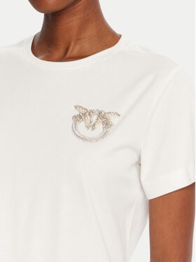 PINKO T-Shirt Quentin 103320 A2RN Biały Regular Fit
