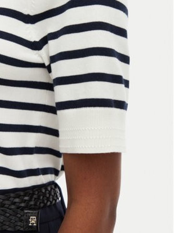 Tommy Hilfiger T-Shirt WW0WW49705 Kremowy Regular Fit