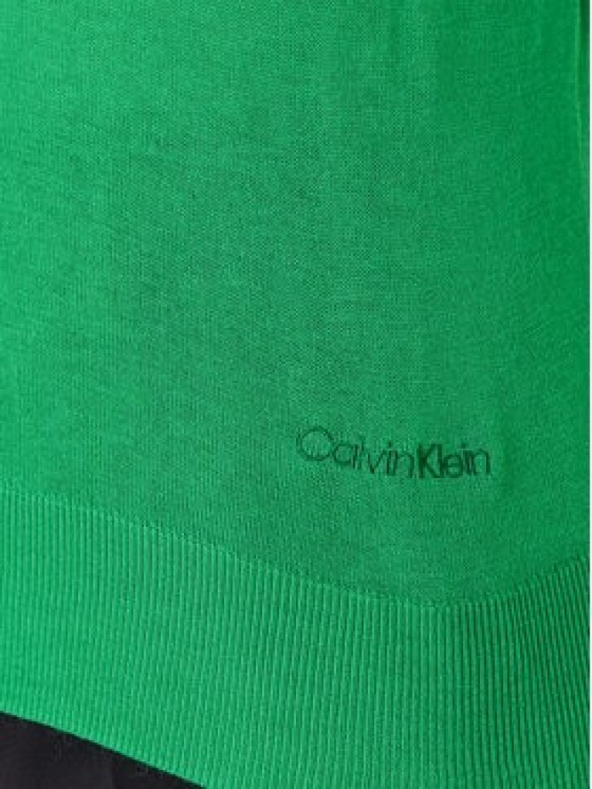 Calvin Klein Sweter LV044A307G Zielony Regular Fit