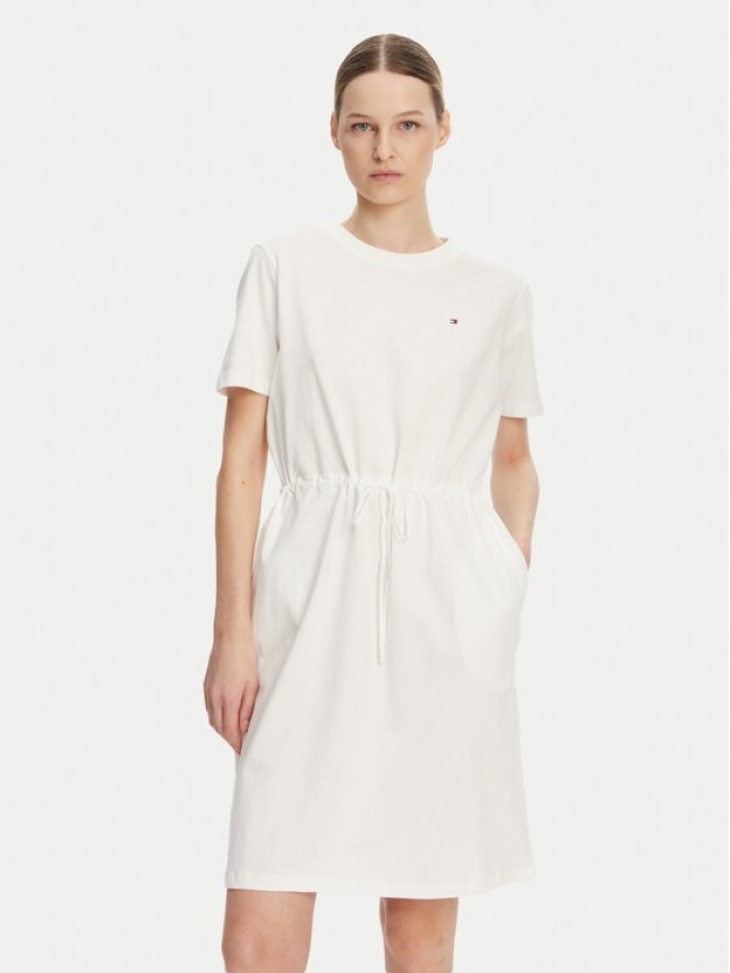 Tommy Hilfiger Sukienka codzienna WW0WW45529 Écru Regular Fit