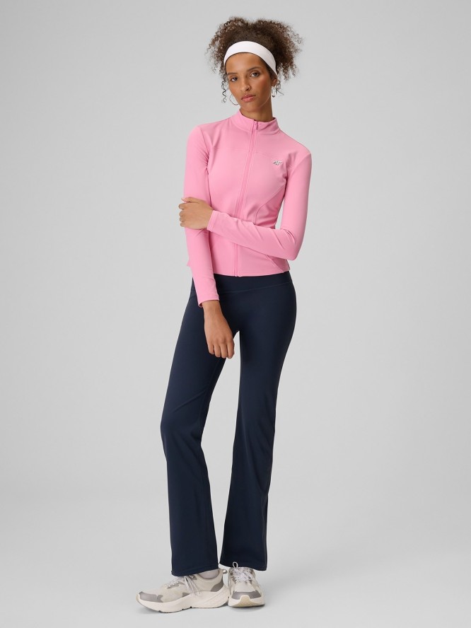 4F Bluza slim bez kaptura damska - różowa L