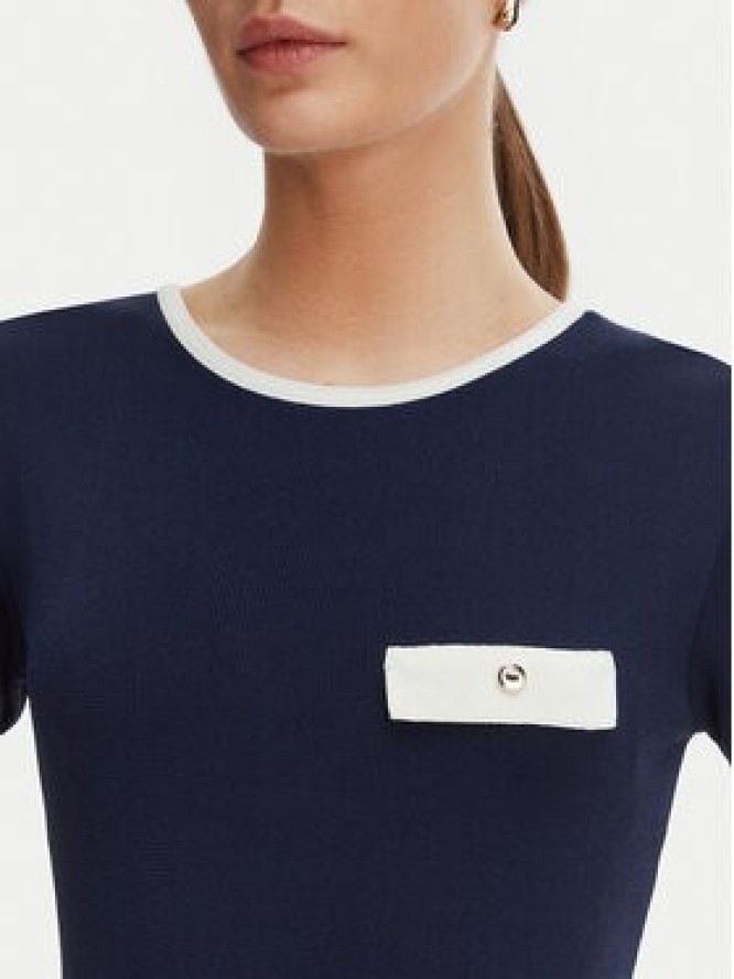 Rinascimento Bluzka CFM0012253003 Granatowy Slim Fit