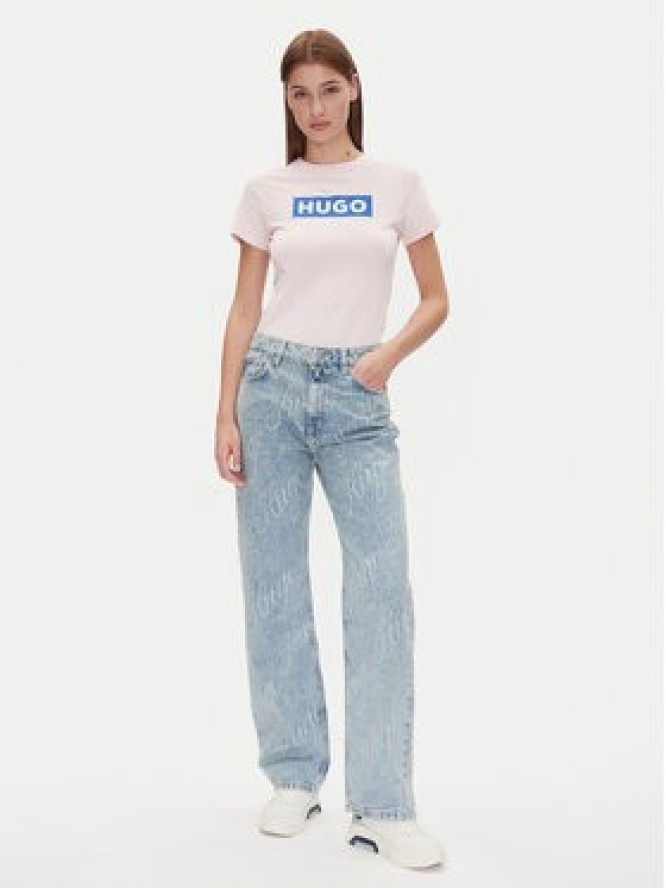 HUGO T-Shirt Classic Tee_B 50510772 Różowy Slim Fit