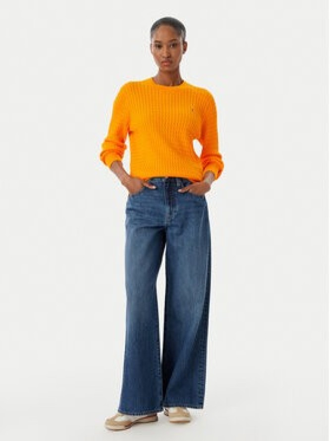 Tommy Hilfiger Sweter Fine WW0WW44993 Pomarańczowy Regular Fit