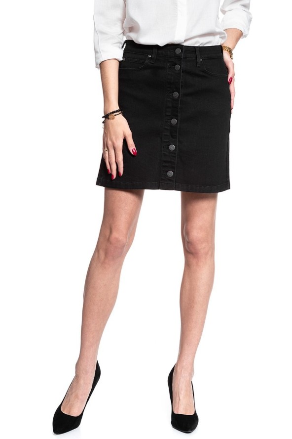 SPÓDNICA JEANSOWA LEE A LINE SKIRT MOTO BLACK L38NIZLG 112108283