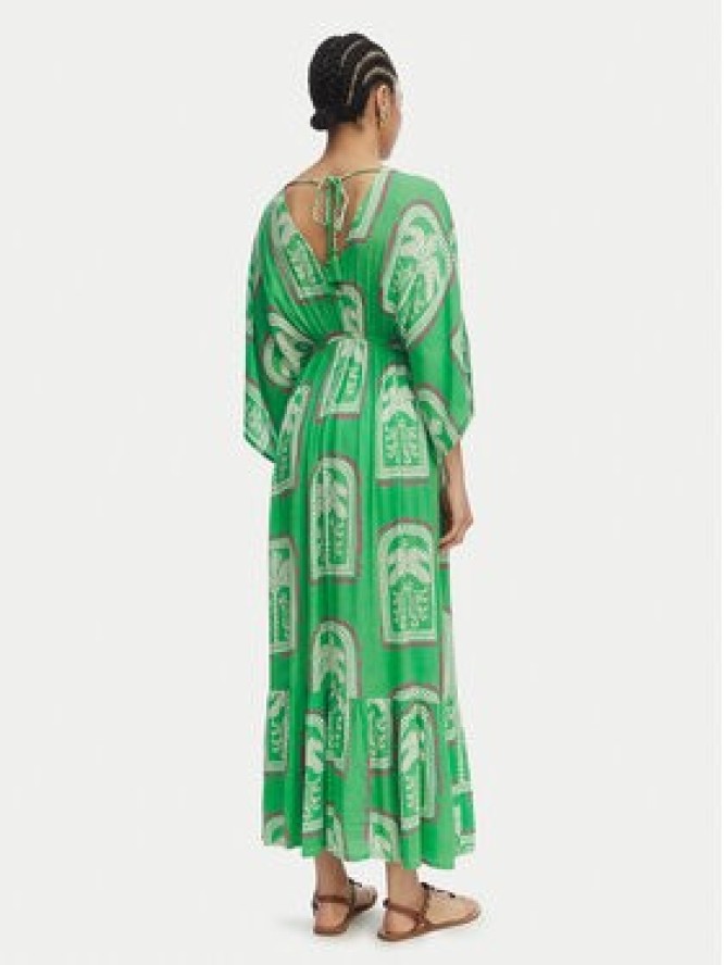 LOLA CASADEMUNT Sukienka letnia LS2616049 Zielony jasny Relaxed Fit