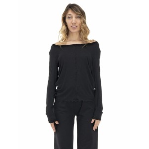 Damski T-shirt z długim rękawem w kolorach ziemi