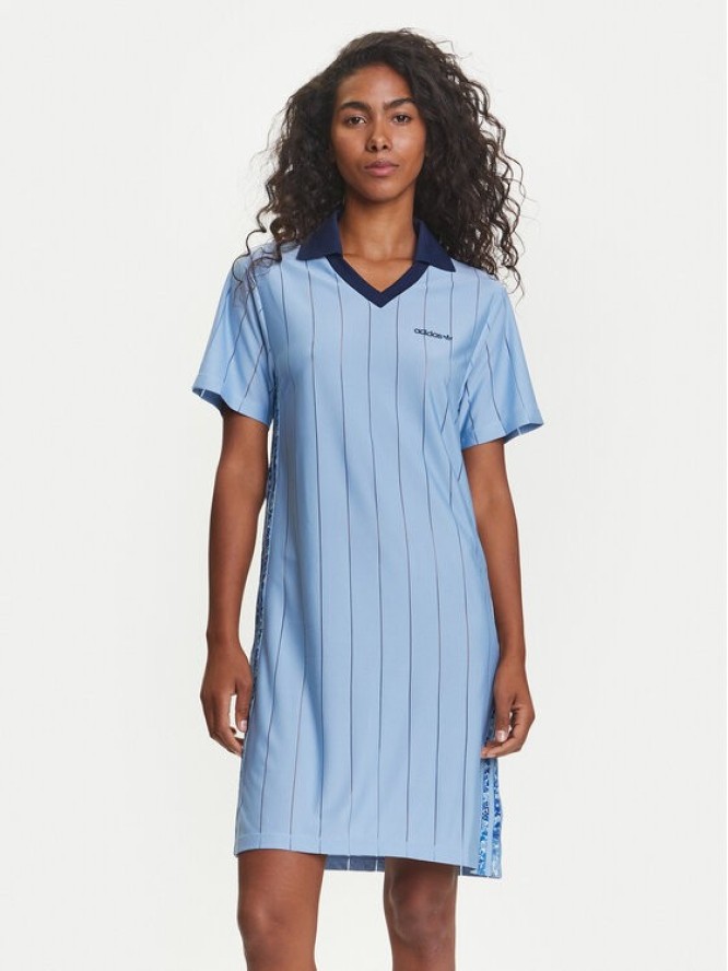 adidas Sukienka codzienna Liberty London Tonal Football JC5313 Niebieski Regular Fit