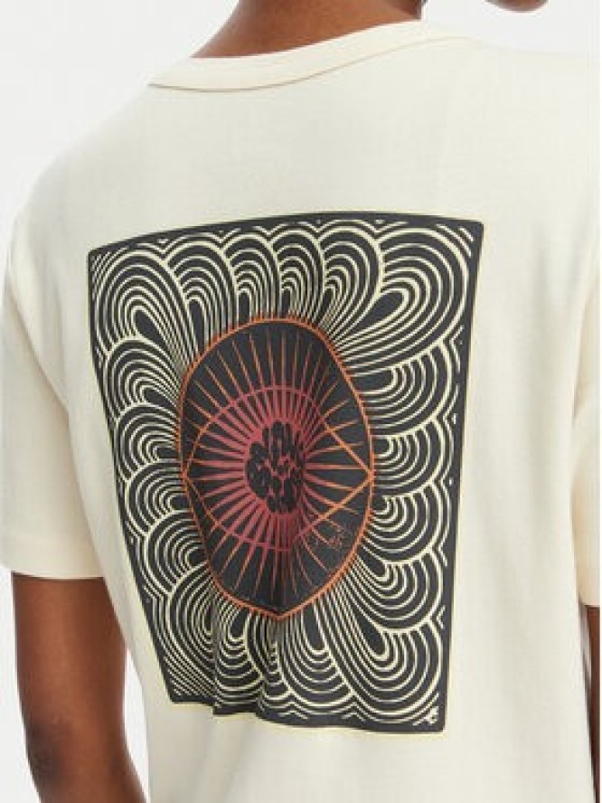RVCA T-Shirt Daily 23B351502 Kremowy Regular Fit