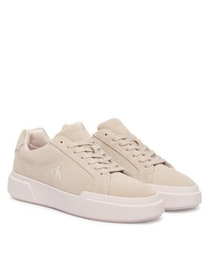 Calvin Klein Sneakersy Chunky Cupsole Lace Up Su Ml YW0YW01949 Beżowy