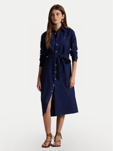 Polo Ralph Lauren Sukienka koszulowa 211943992005 Granatowy Regular Fit