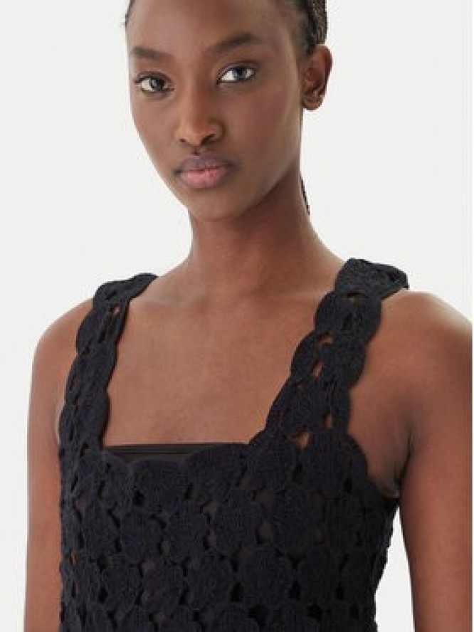 Fracomina Top FR26ST4017K488R6 Czarny Slim Fit