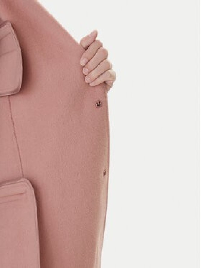 ViCOLO Płaszcz wełniany TF0005 Różowy Regular Fit