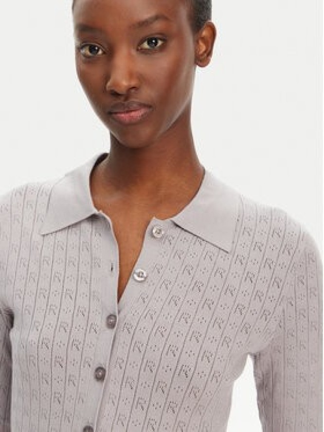 ROTATE Sweter 113785039 Szary Slim Fit