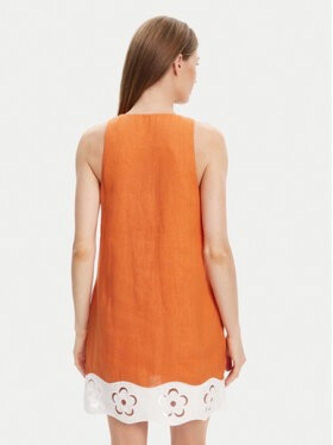 STAUD Sukienka letnia Mika R25S2282LN Pomarańczowy Regular Fit