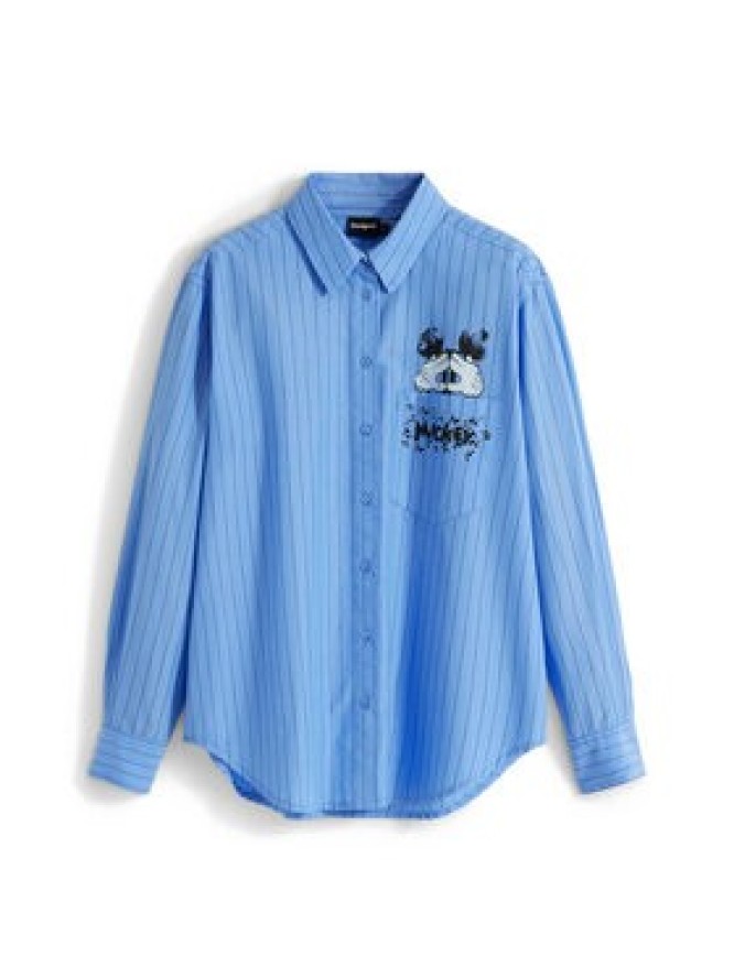Desigual Koszula Mickey 25WWCW19 Niebieski Oversize
