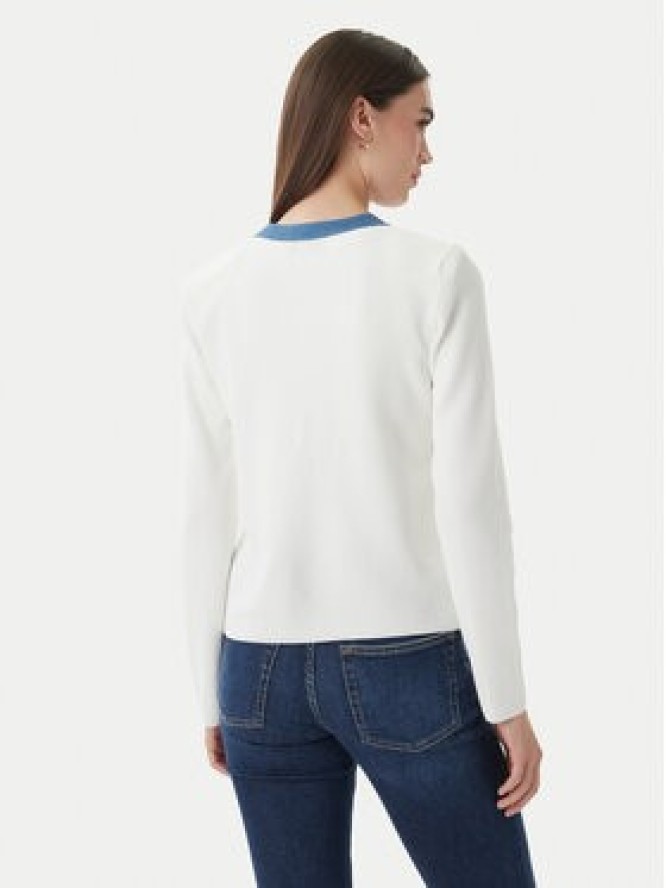 Luisa Spagnoli Kardigan Capotreno 100363 Biały Regular Fit