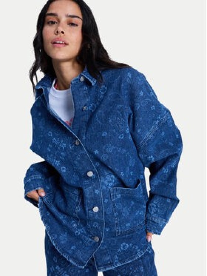 Roxy Koszula jeansowa Kick Back Washed ERJWT03750 Niebieski Relaxed Fit