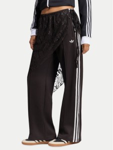 adidas Spodnie dresowe 2In1 Firebird Loose Track Trousers With Lace Skirt LG4275 Brązowy Relaxed Fit