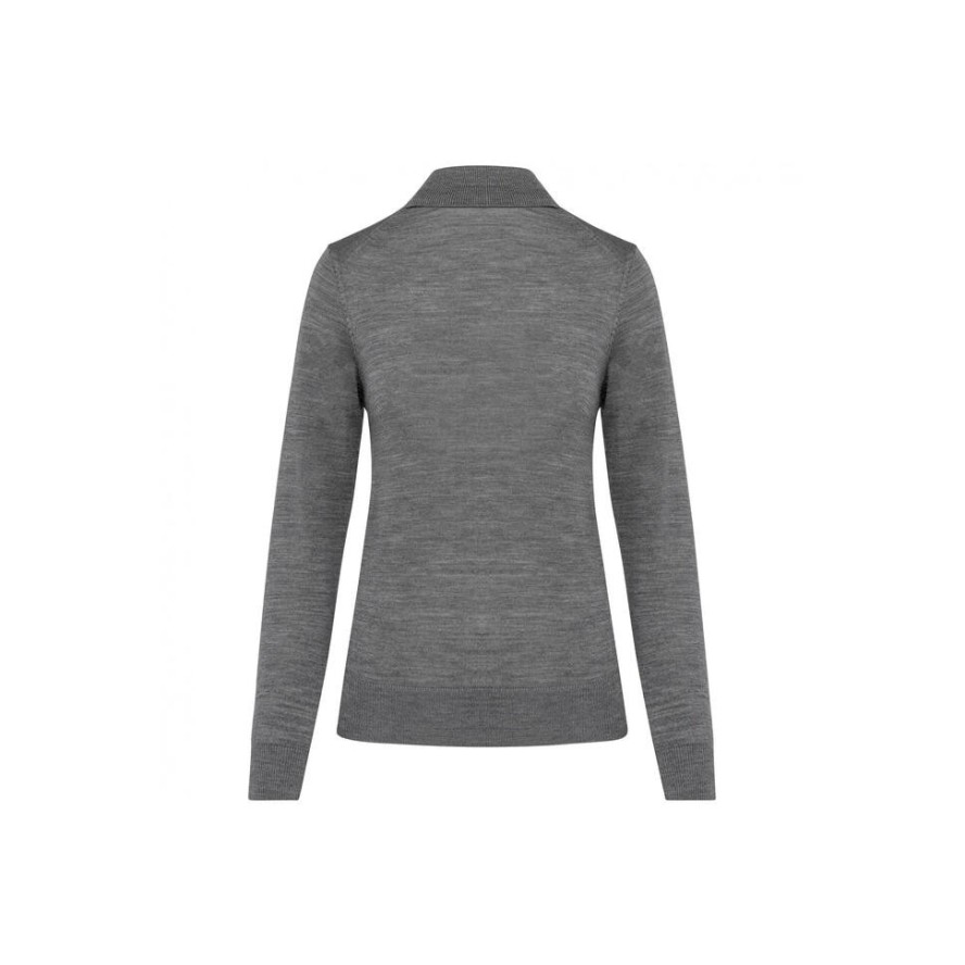 Damski sweter z merynosów z golfem Kariban Premium