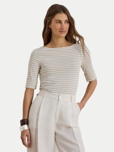 LAUREN RALPH LAUREN Bluzka Judy 200P13919001 Beżowy Regular Fit