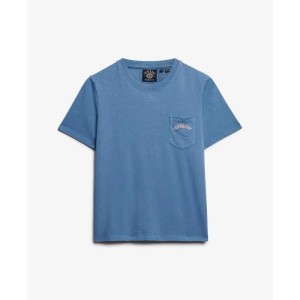 Damska koszulka z kieszonką Superdry Garment Dye Essential