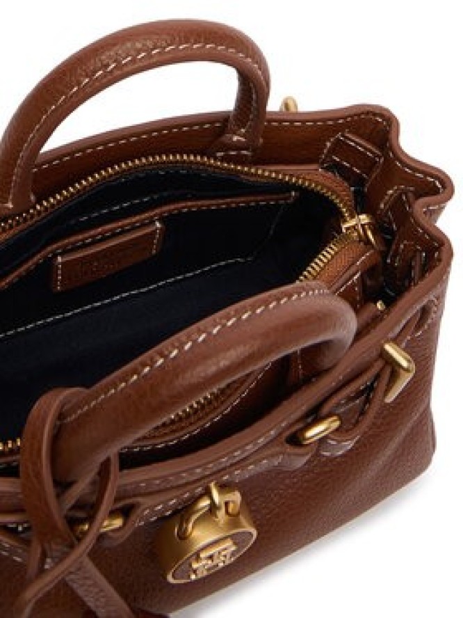 Tommy Hilfiger Torebka American Icon Micro Tote Leather AW0AW18167 Brązowy
