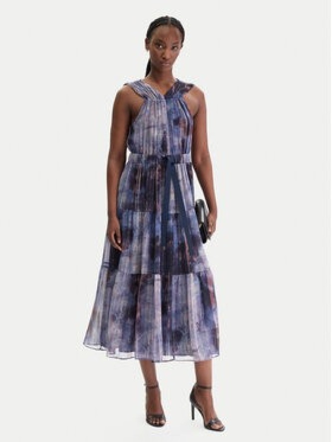 DKNY Sukienka koktajlowa P5KBGD66 Granatowy Regular Fit