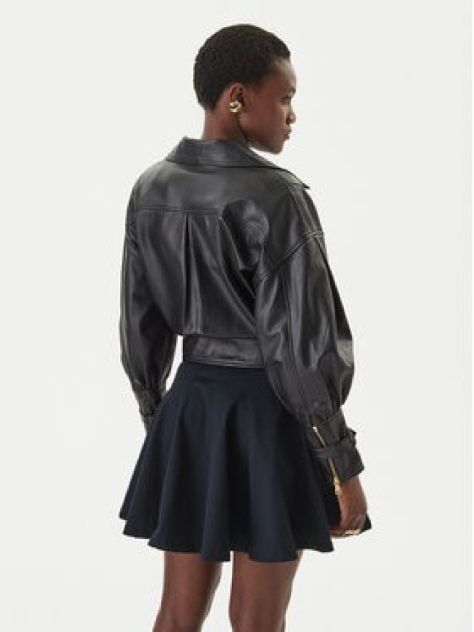 Versace Jeans Couture Kurtka skórzana 80HAVP00 CP009 Czarny Loose Fit