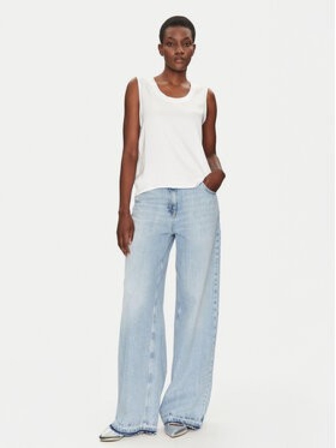 ViCOLO Bluzka TD0006 Biały Relaxed Fit