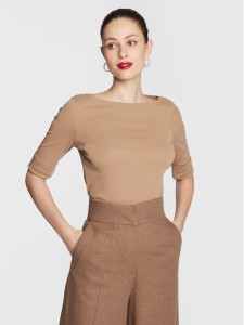 Lauren Ralph Lauren Bluzka 200654963147 Brązowy Regular Fit