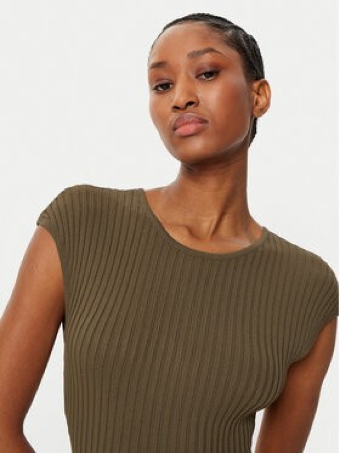 Armani Exchange Sukienka dzianinowa XW000119 AF10352 U6199 Zielony Slim Fit