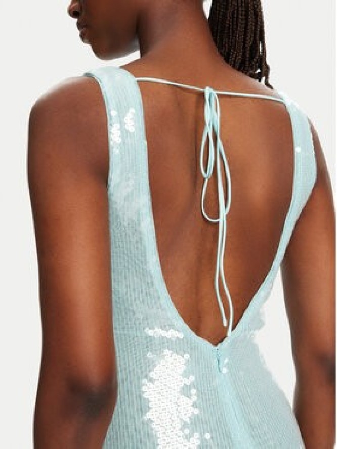 Bardot Sukienka koktajlowa Isha Sequin 59272DB Turkusowy Slim Fit