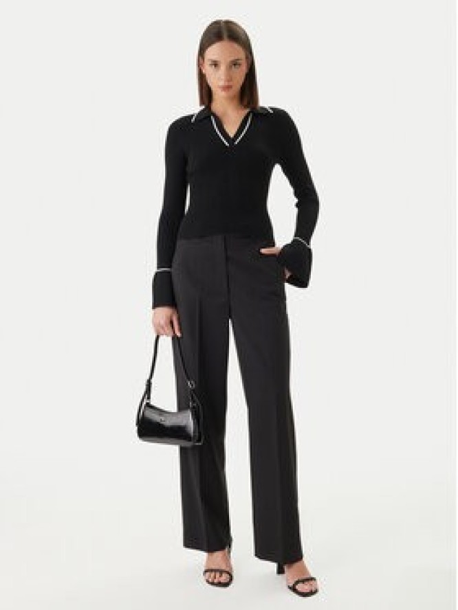 HUGO Sweter Samur 50554077 Czarny Slim Fit