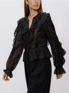 Bluzka z lyocellem - czarny