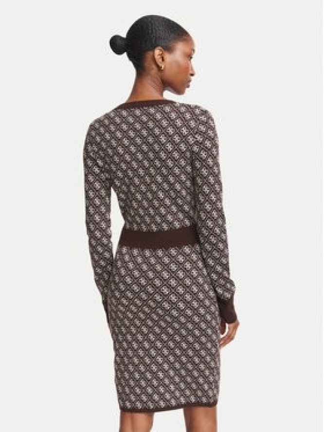 Guess Sukienka dzianinowa W6BK23 Z1422 Brązowy Slim Fit