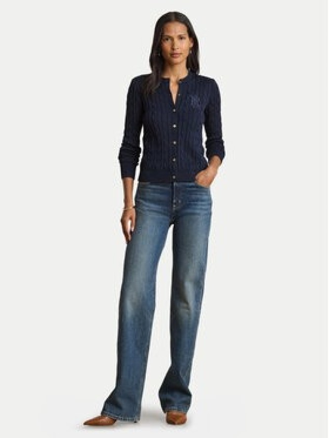 LAUREN RALPH LAUREN Kardigan 200P14040002 Granatowy Regular Fit