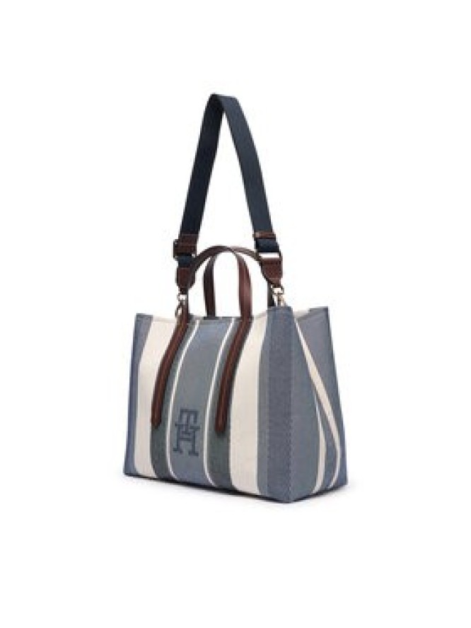 Tommy Hilfiger Torebka Th City Satchel Jacquard AW0AW18733 Niebieski