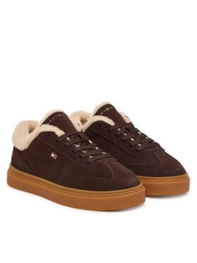 Tommy Hilfiger Sneakersy Th Chic Cupsole Wl FW0FW09597 Brązowy ciemny