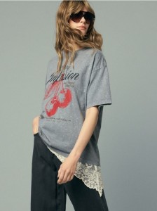 T-shirt z nadrukiem - ciemnoszary
