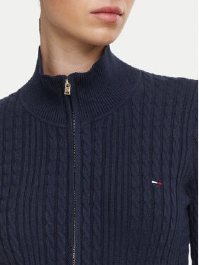 Tommy Jeans Kardigan DW0DW23355 Granatowy Slim Fit
