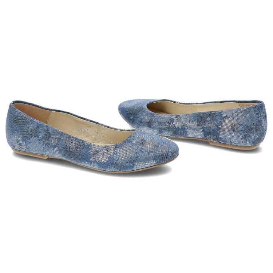 Baleriny damskie Baldaccini, wsuwane i na płaskiej podeszwie, niebieskie, 786500-Spirit-E