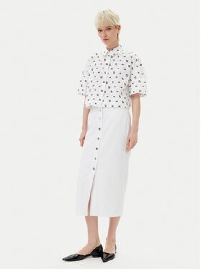 KARL LAGERFELD Koszula A2W11033 Biały Relaxed Fit